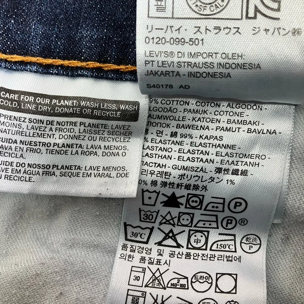 Levis Mens Blue 541 Athletic Fit Dark Wash Jeans‎ Size 32x31